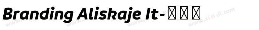 Branding Aliskaje It字体转换